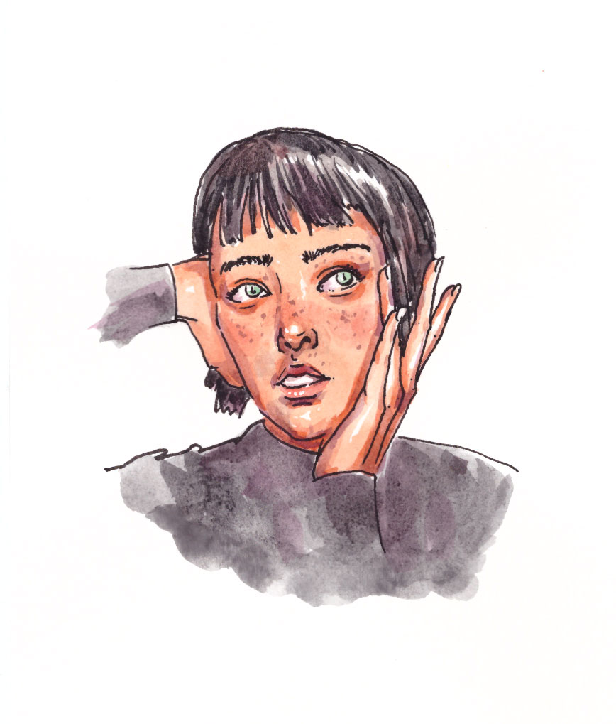 Custom hand-painted watercolour portrait