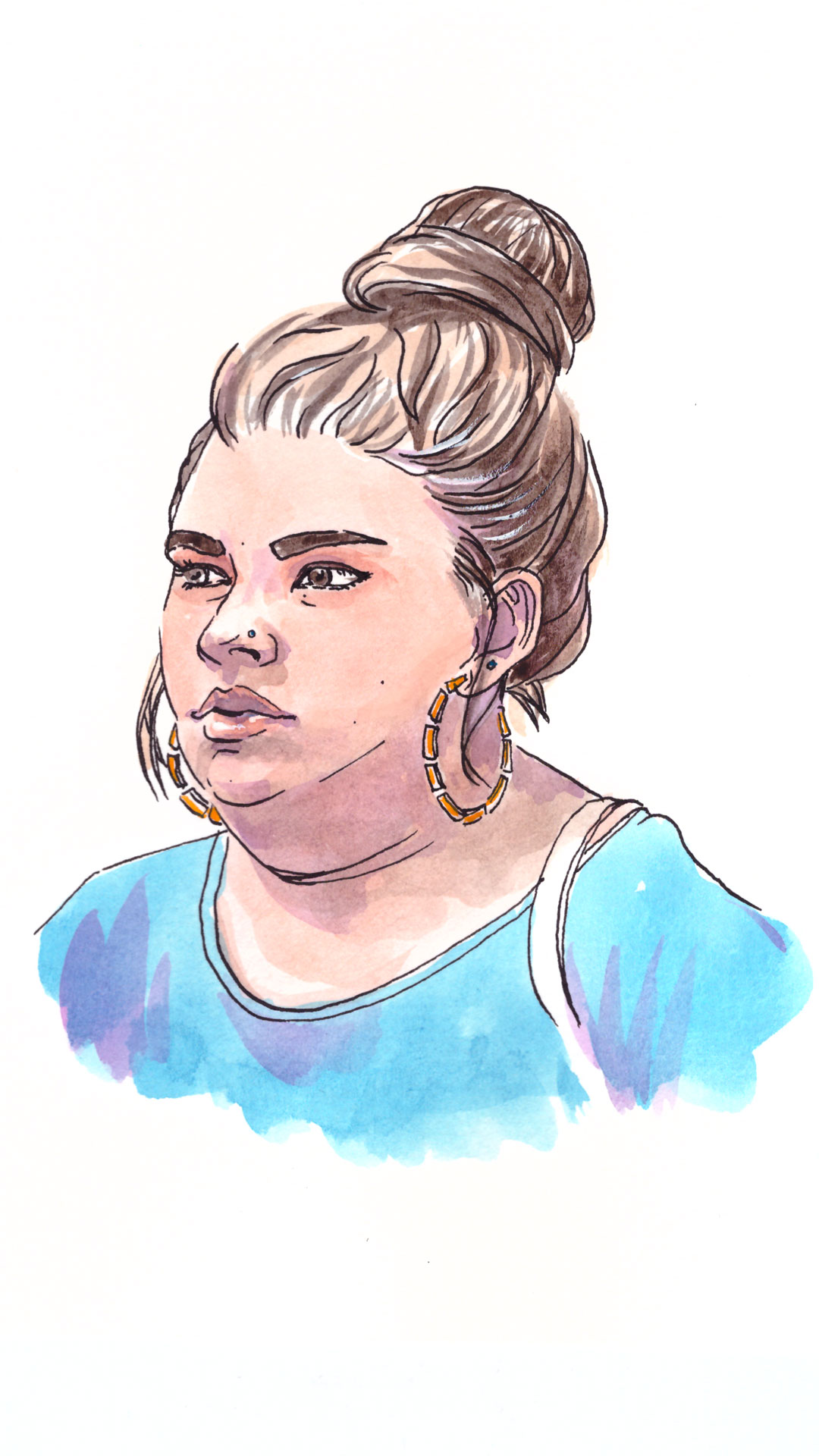 Custom hand-painted watercolour portrait
