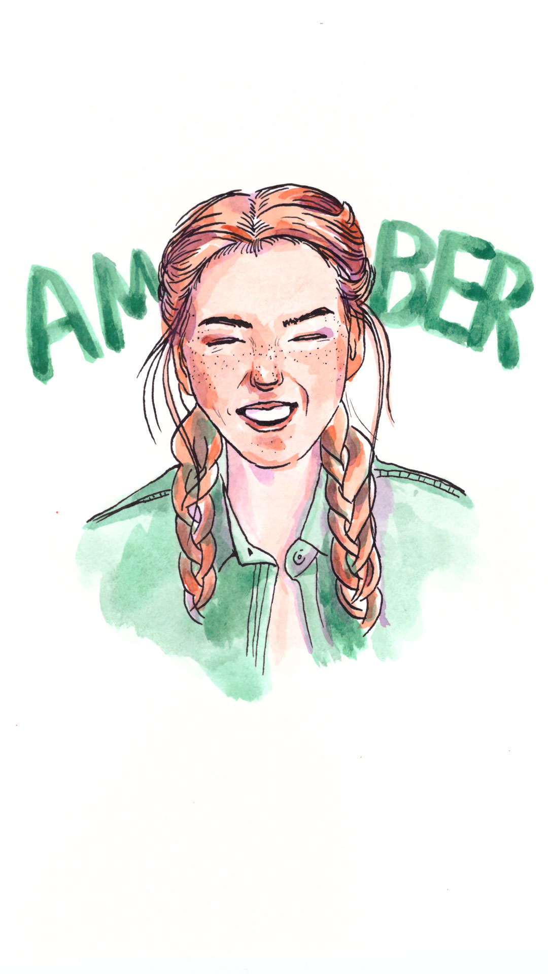 Custom hand-painted watercolour portrait