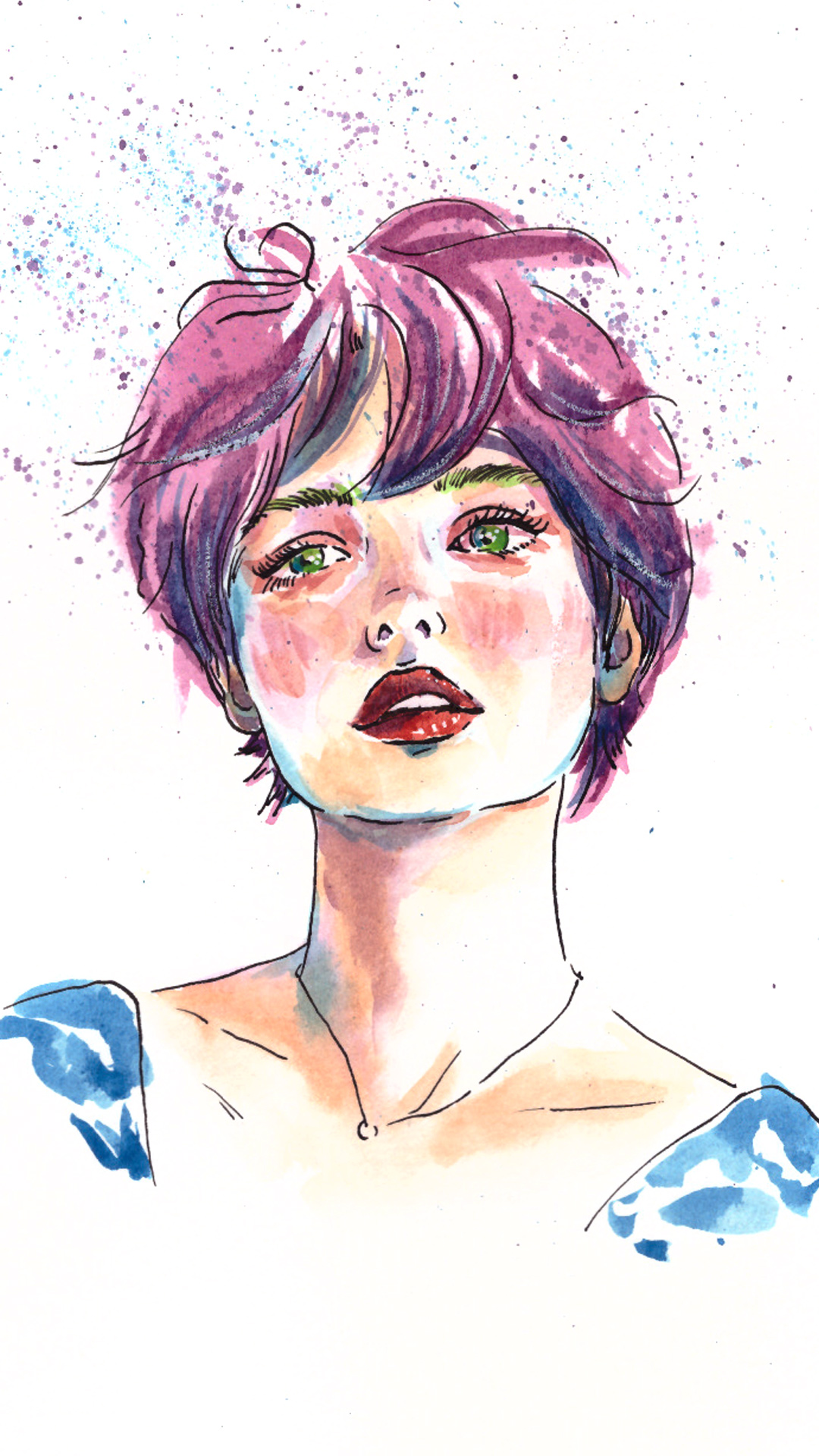 Custom hand-painted watercolour portrait