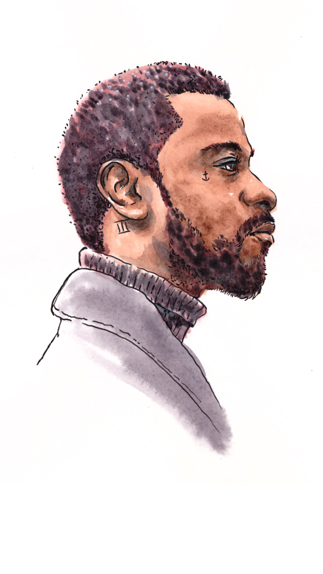 Custom hand-painted watercolour portrait