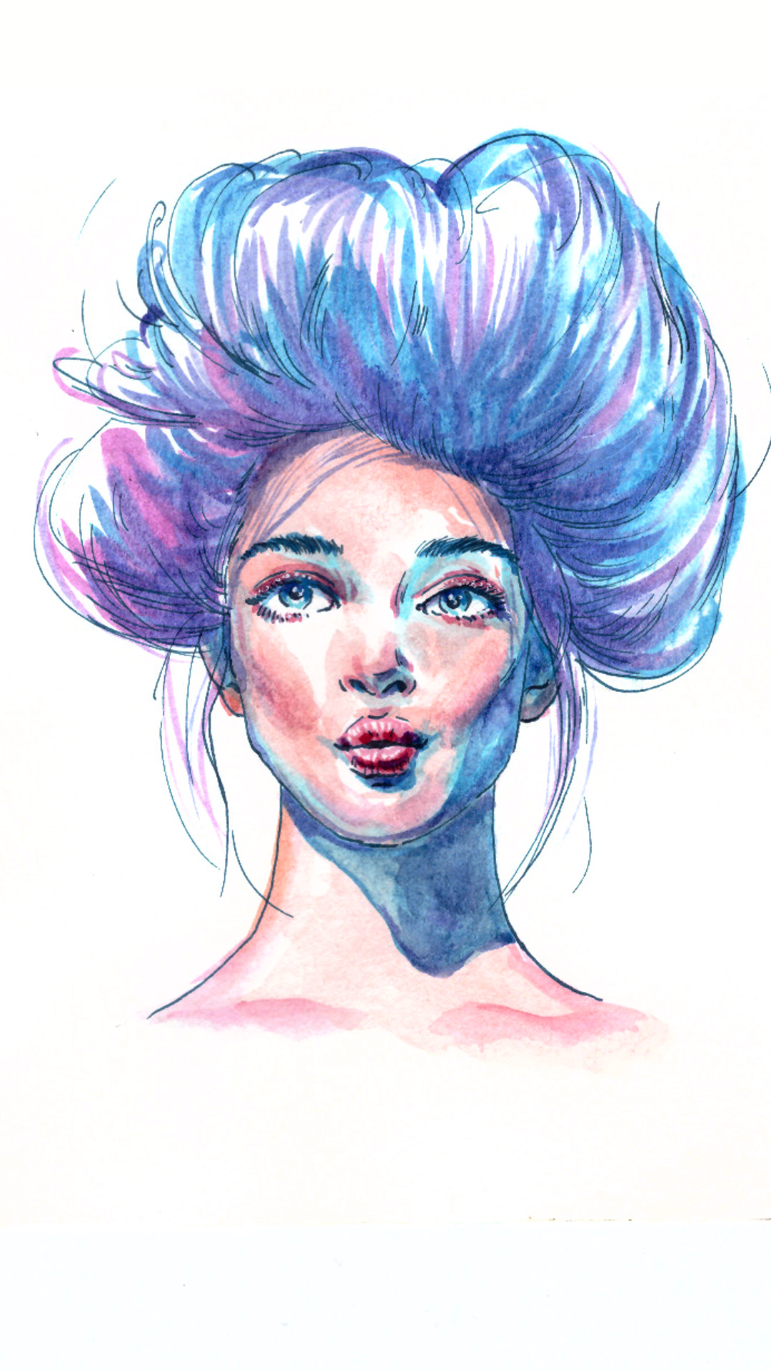 Custom hand-painted watercolour portrait