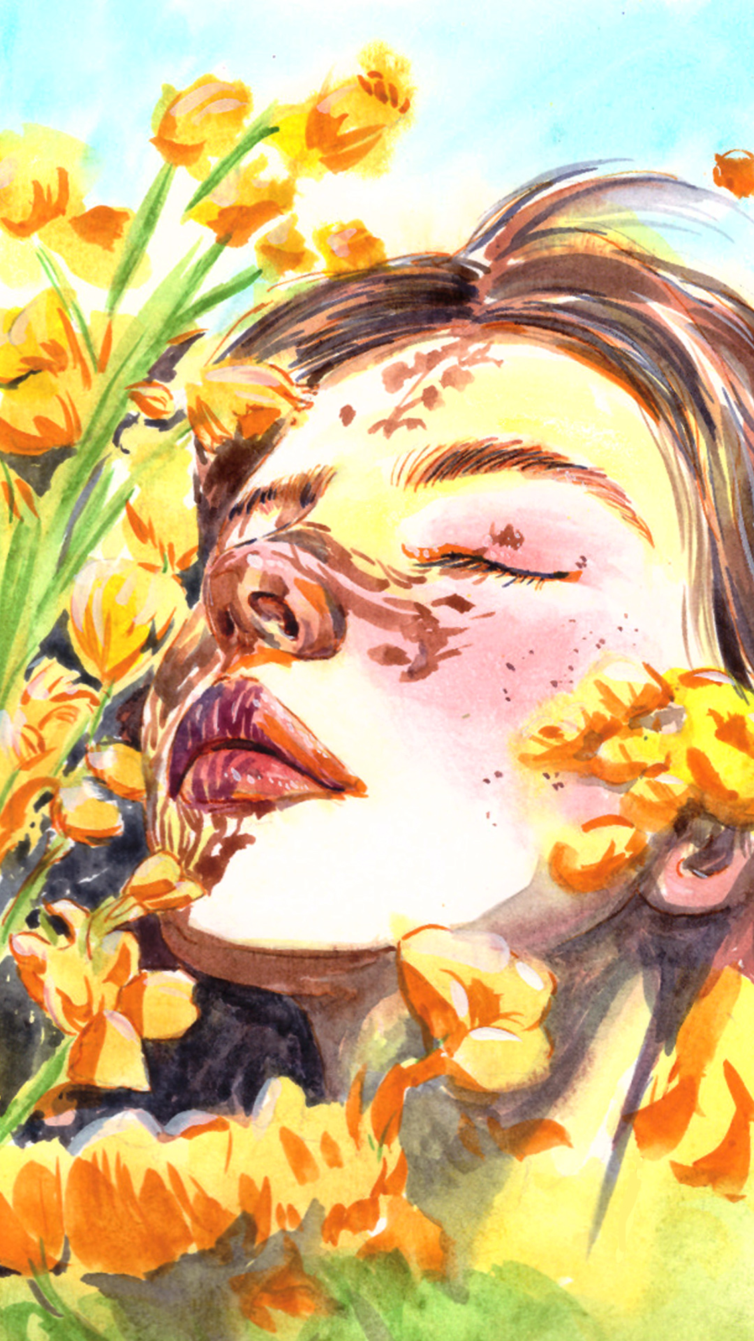 Custom hand-painted watercolour portrait