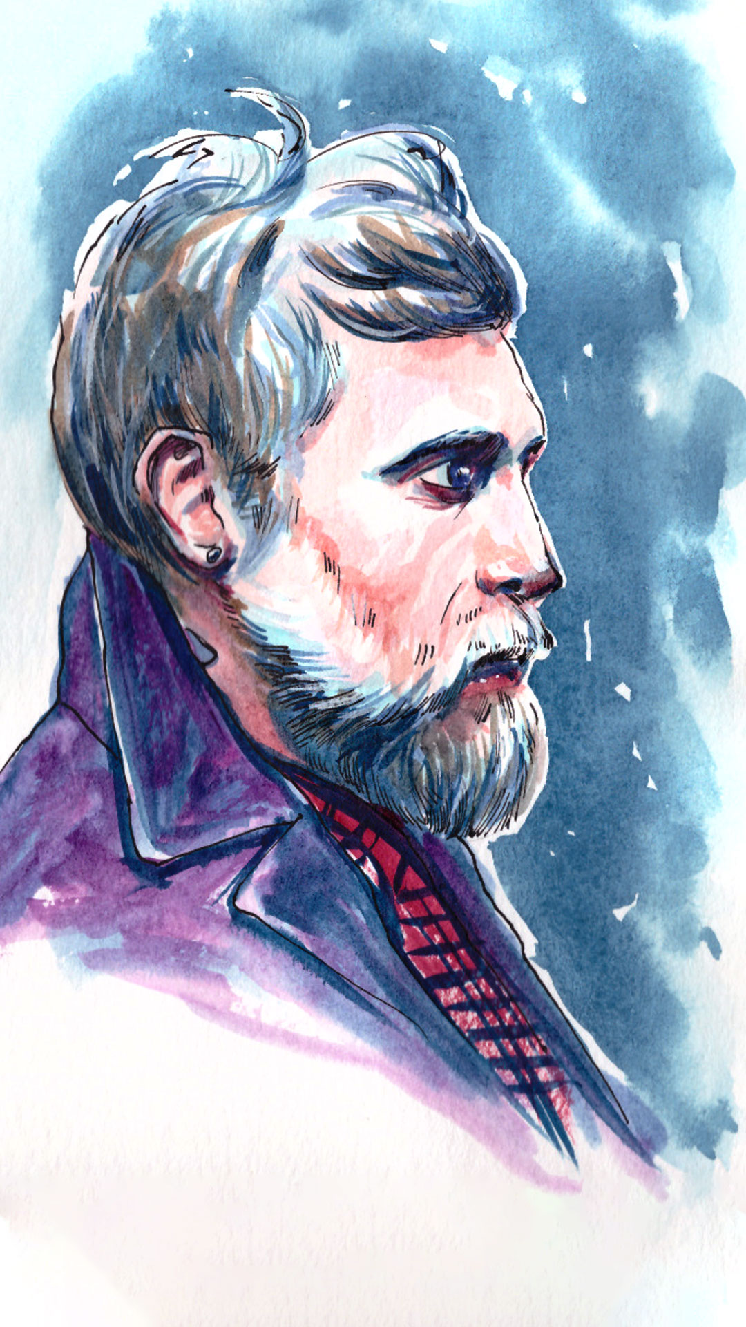 Custom hand-painted watercolour portrait