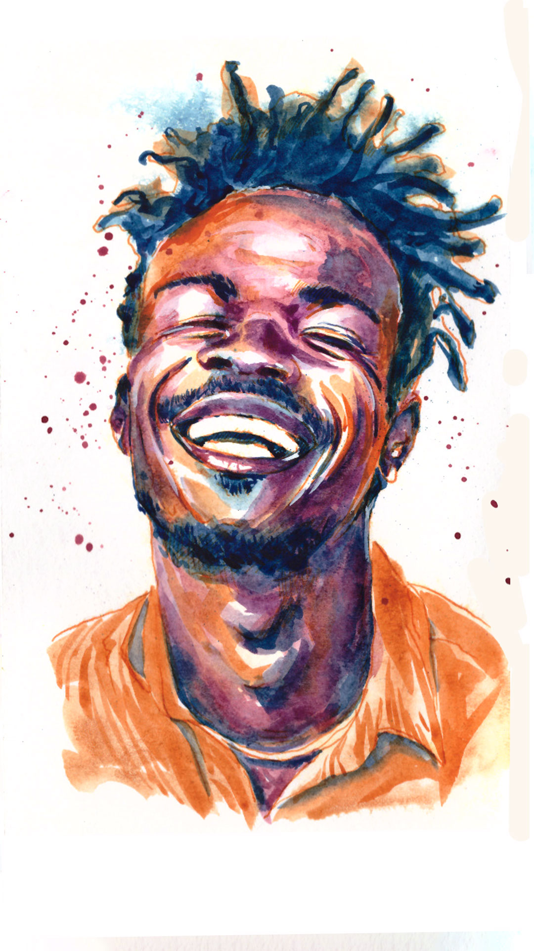 Custom hand-painted watercolour portrait
