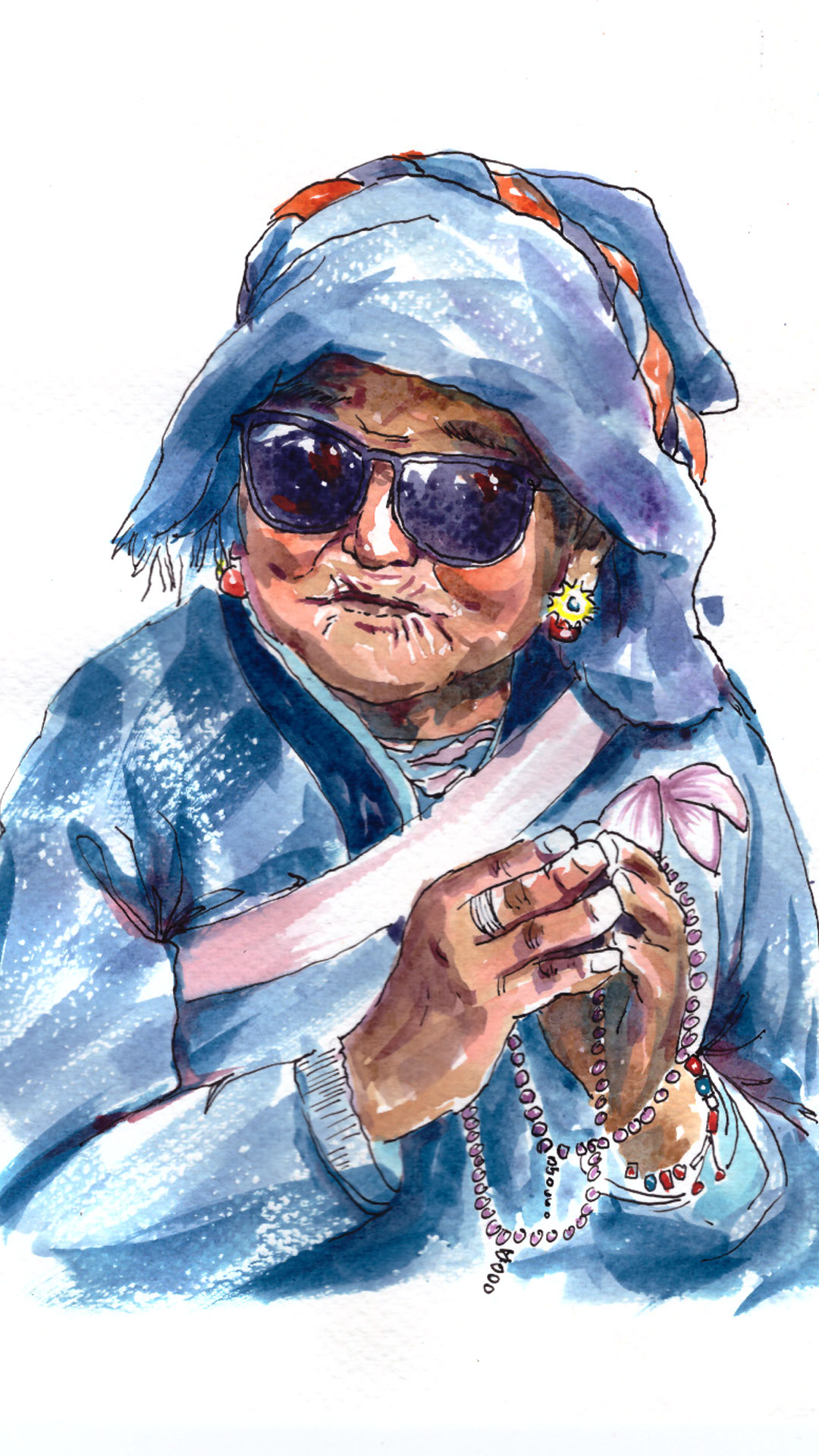 Custom hand-painted watercolour portrait