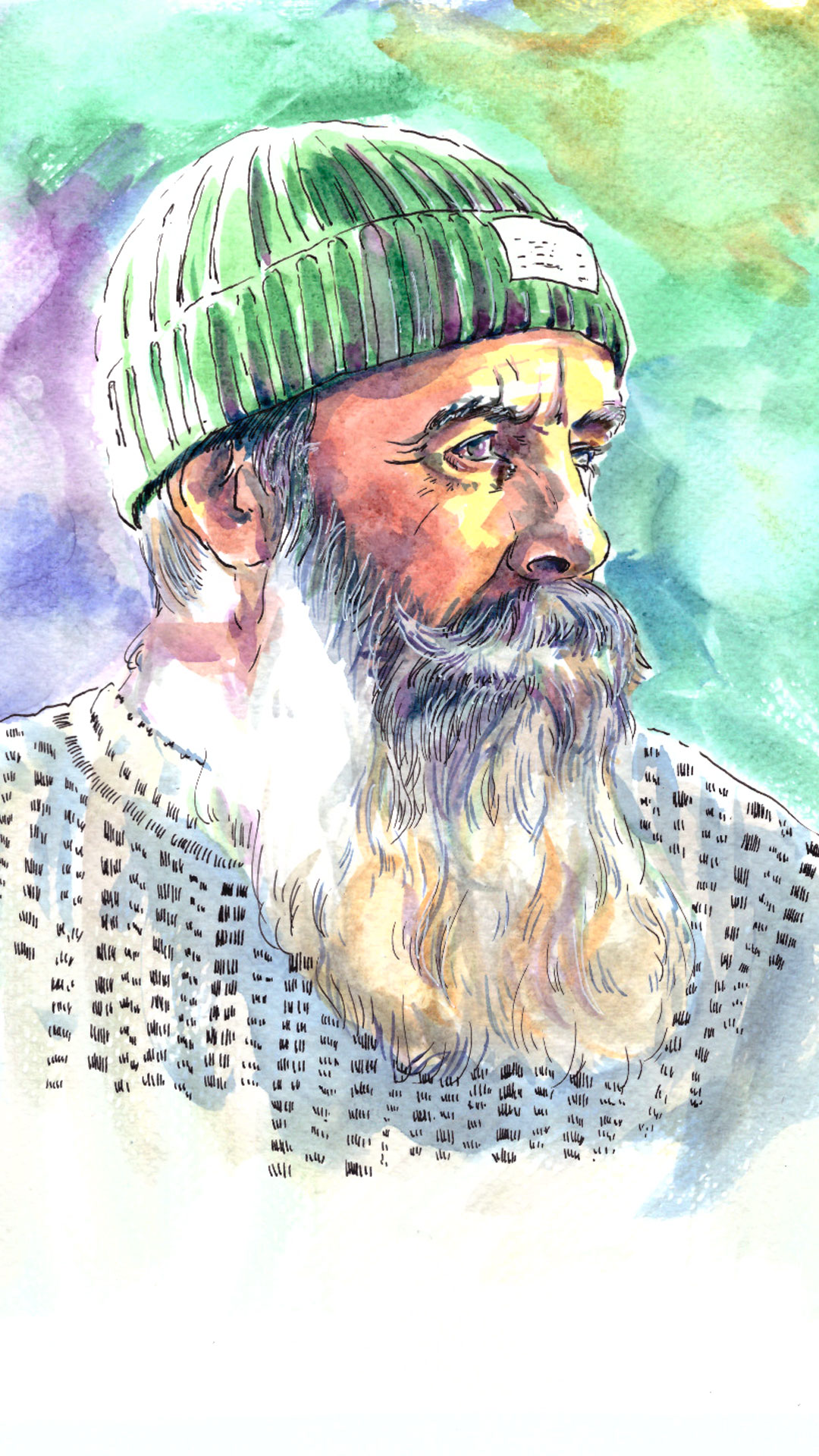 Custom hand-painted watercolour portrait
