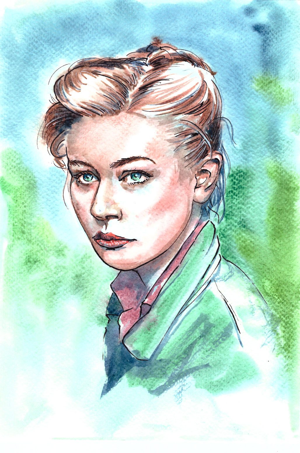 Custom hand-painted watercolour portrait