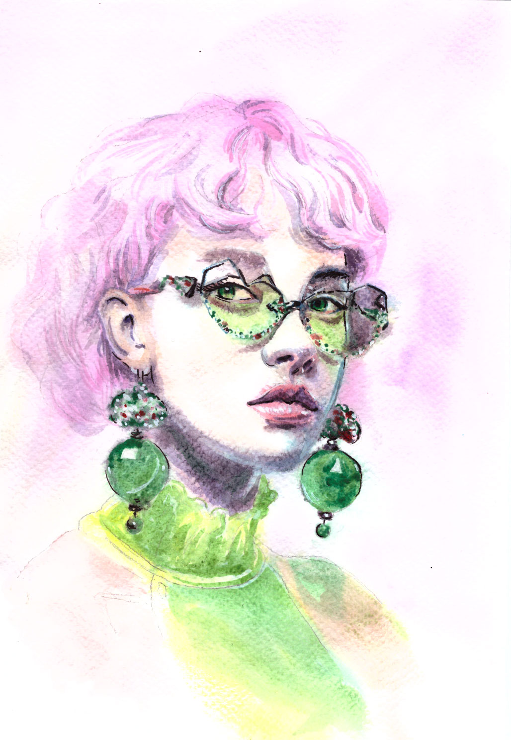 Custom hand-painted watercolour portrait