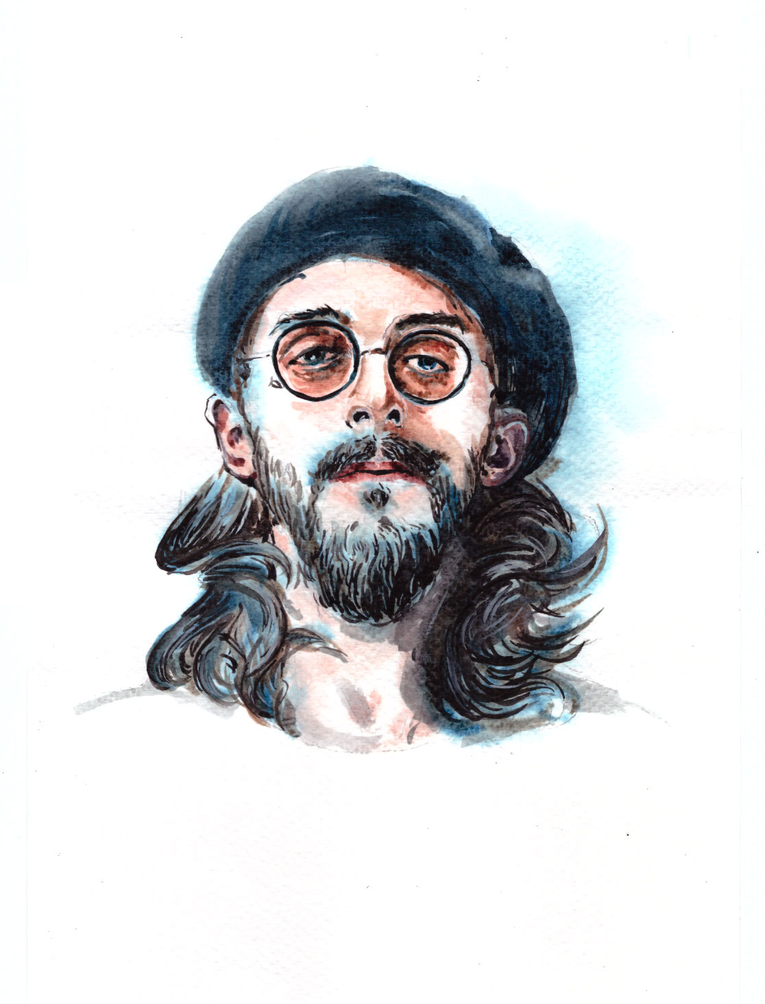 Custom hand-painted watercolour portrait