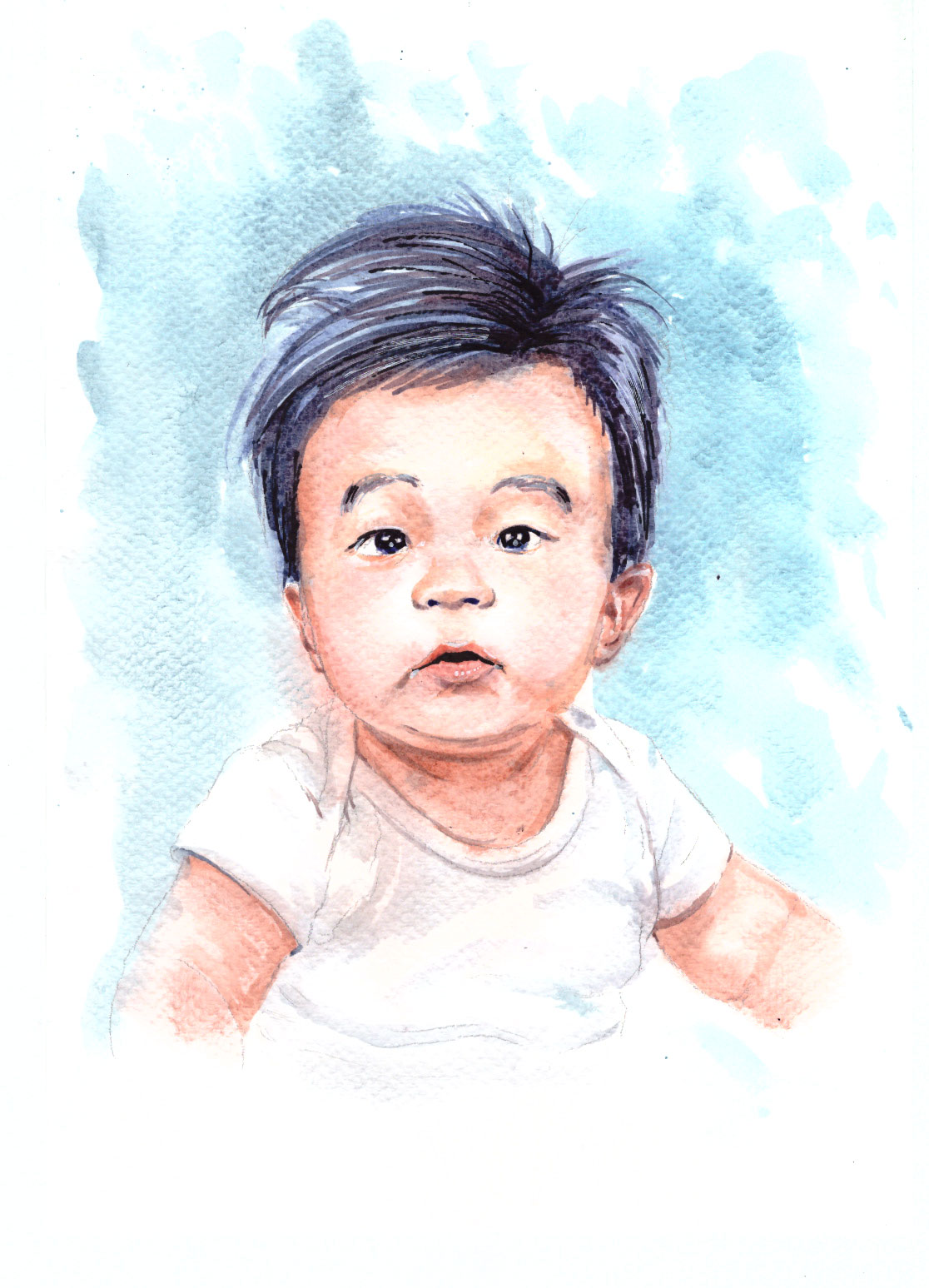 Custom hand-painted watercolour portrait