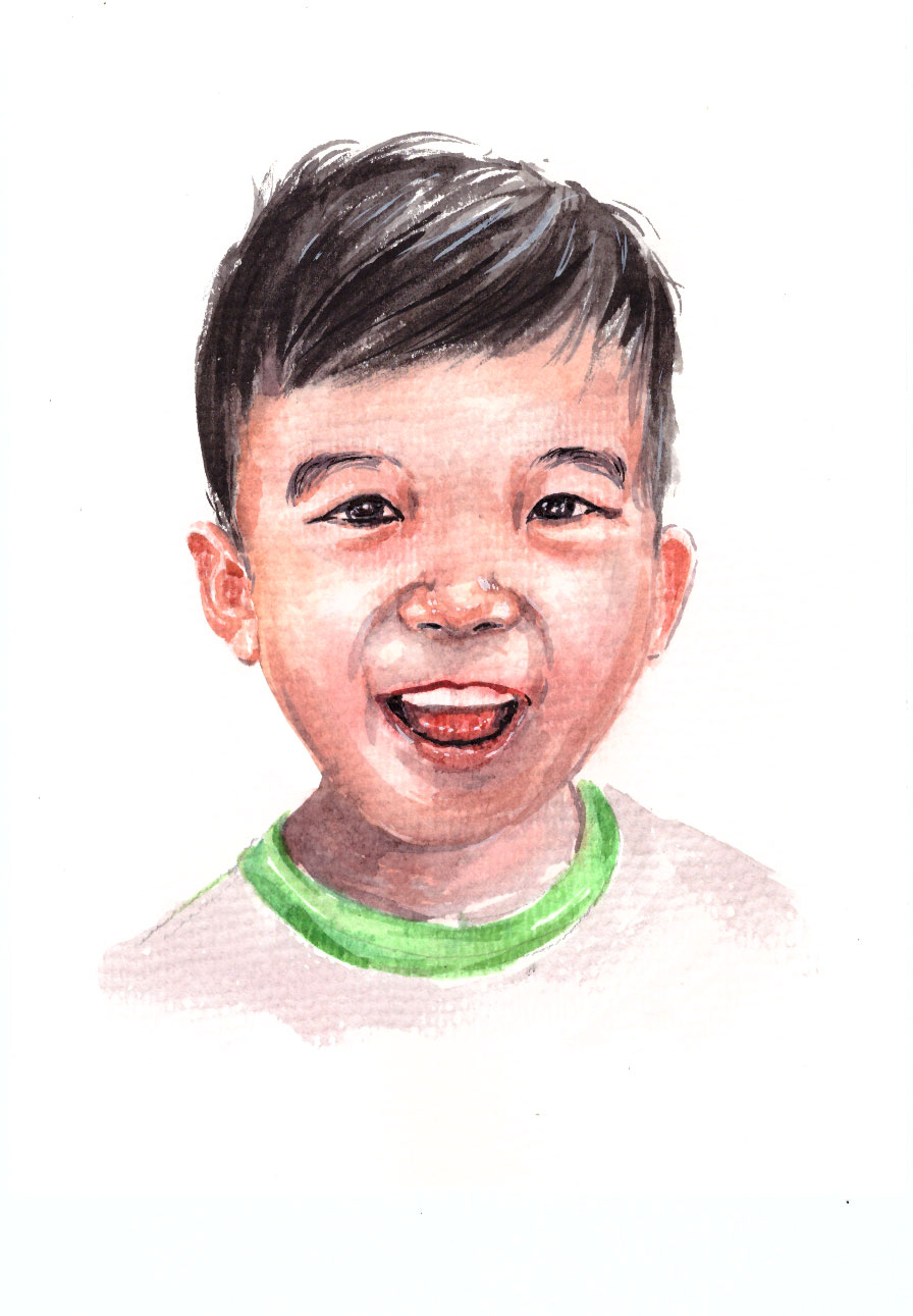 Custom hand-painted watercolour portrait