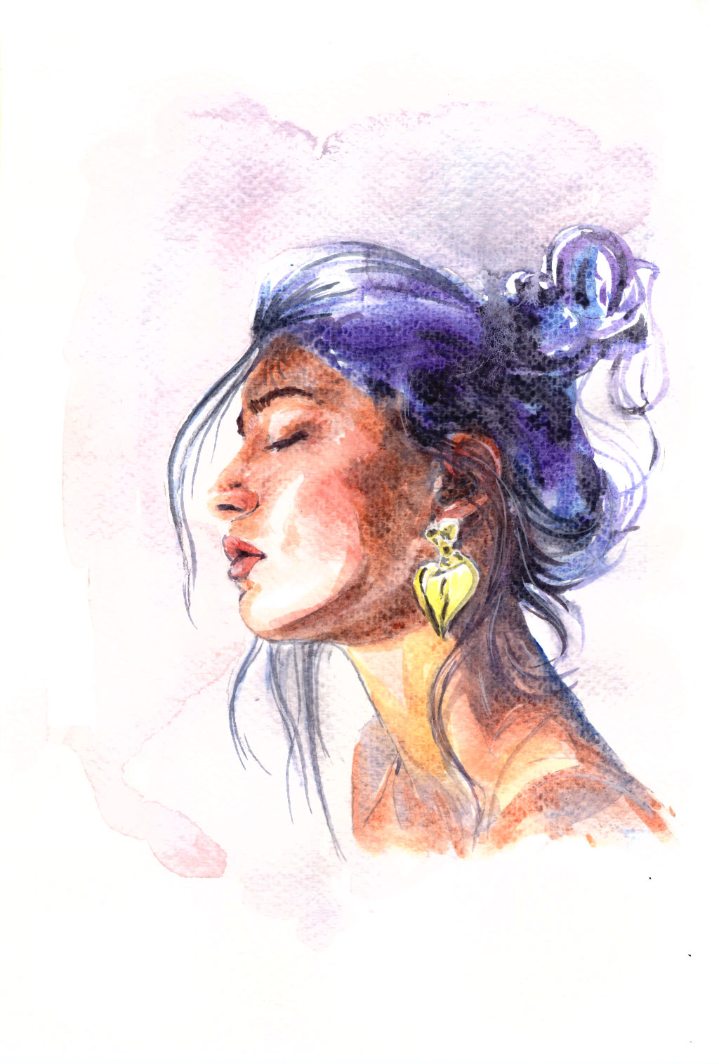 Custom hand-painted watercolour portrait