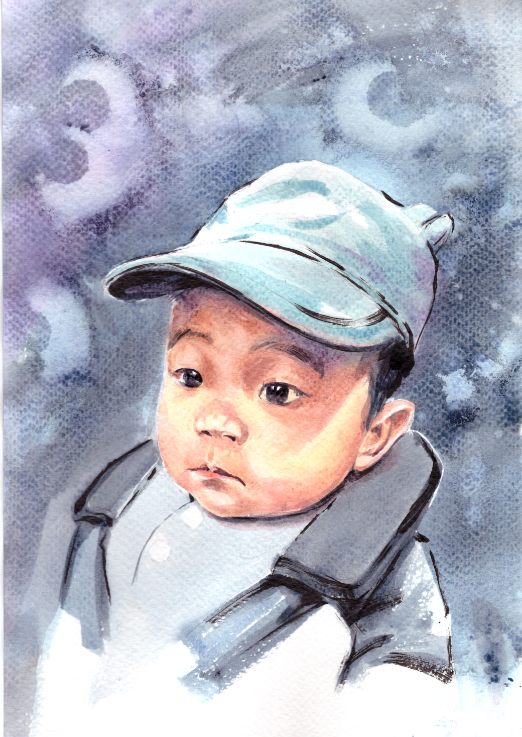 Custom hand-painted watercolour portrait