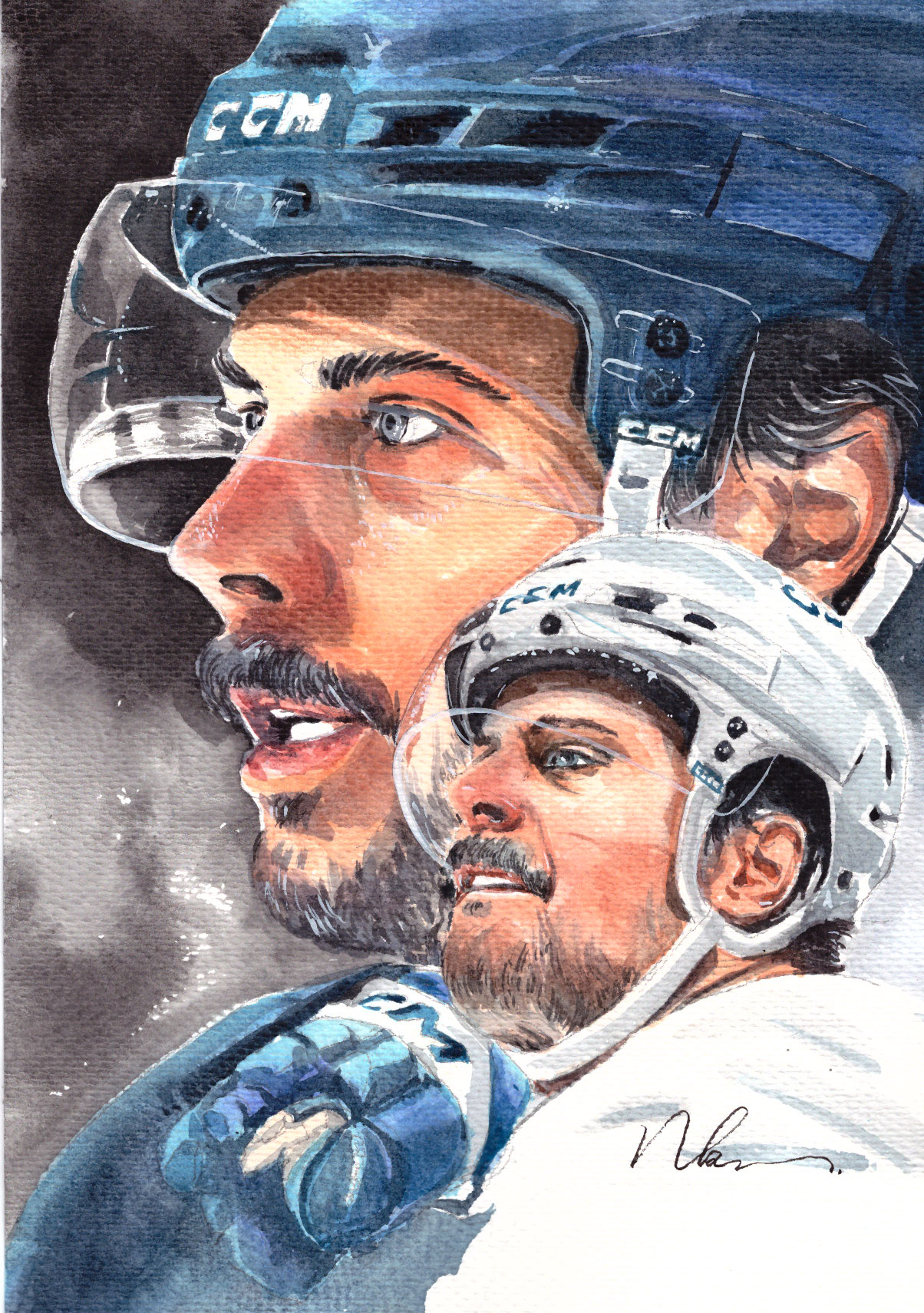 Custom hand-painted watercolour portrait