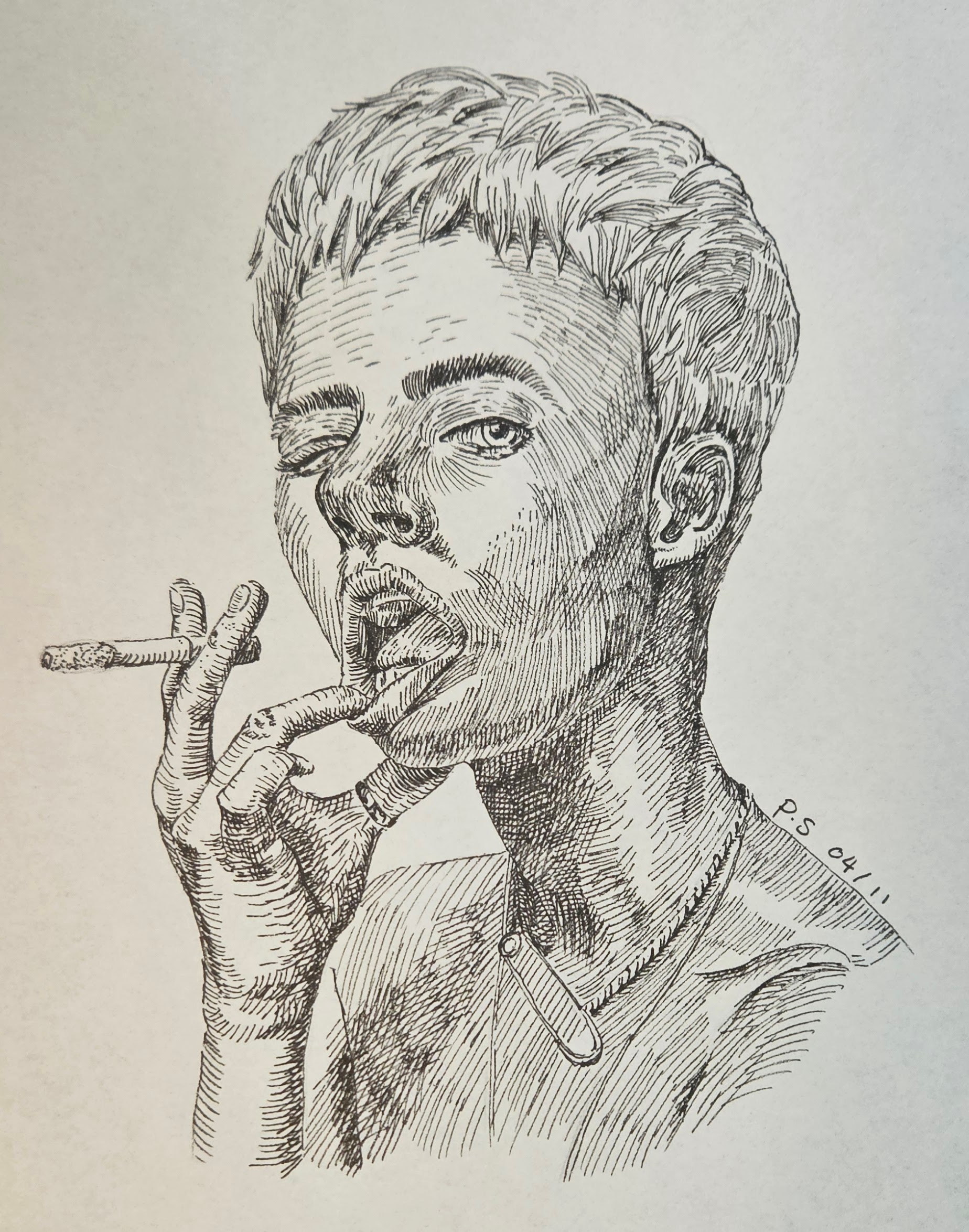 Pencil sketch portrait — commission preview stage
