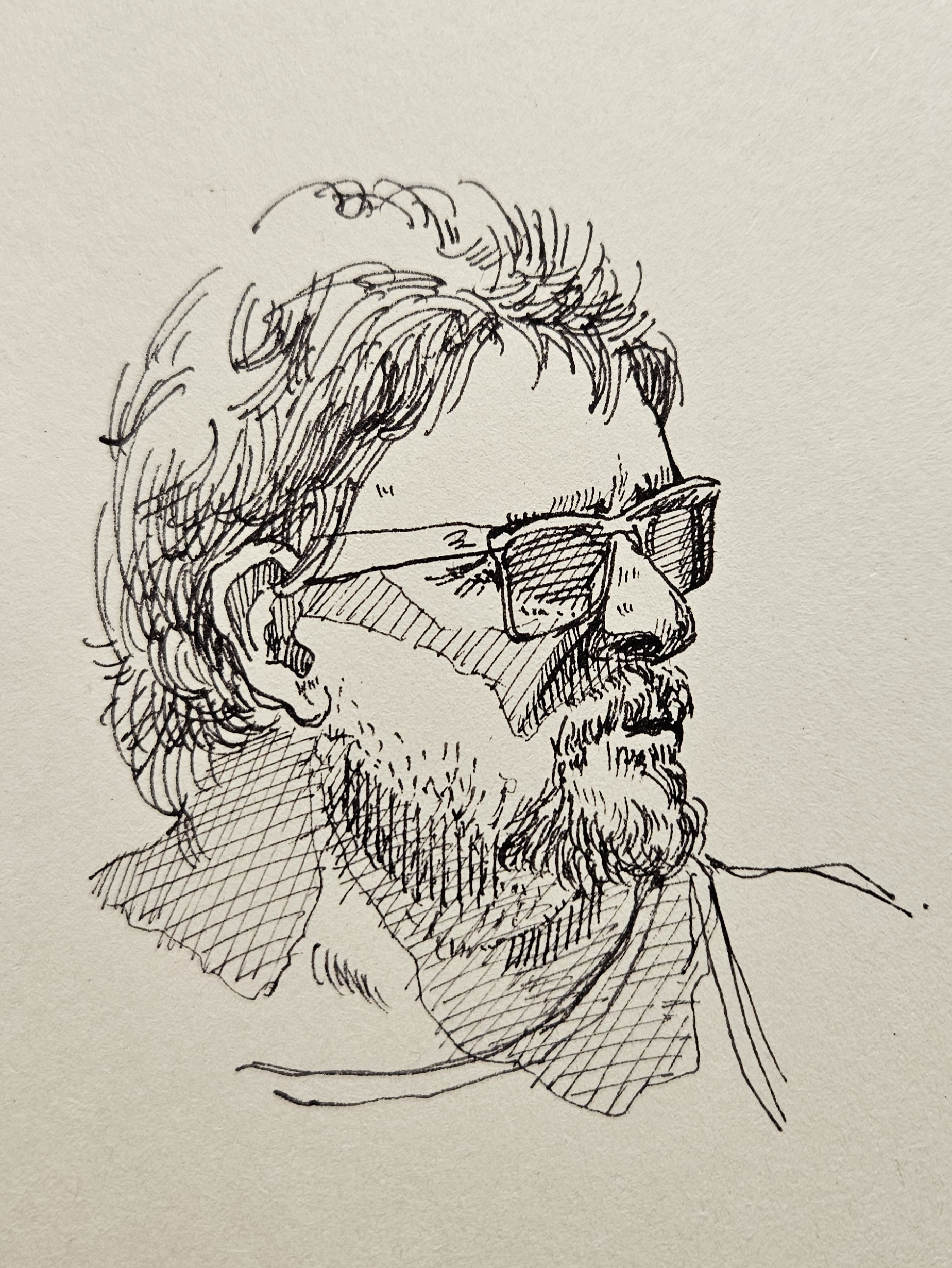 Pencil sketch portrait — commission preview stage