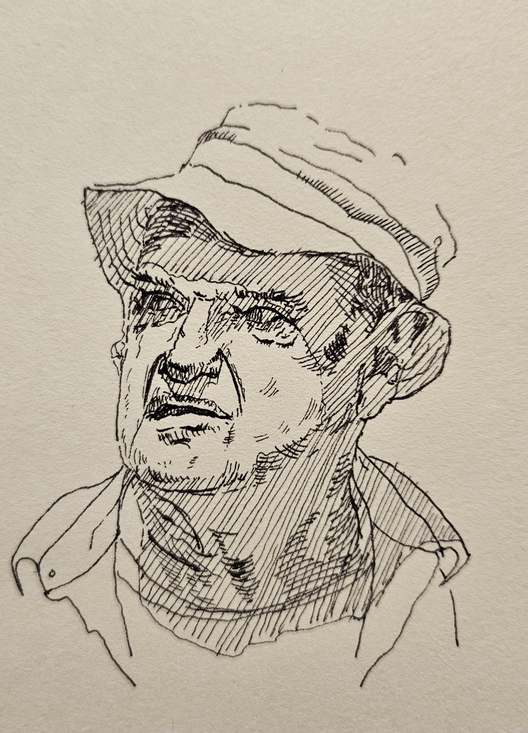 Pencil sketch portrait — commission preview stage