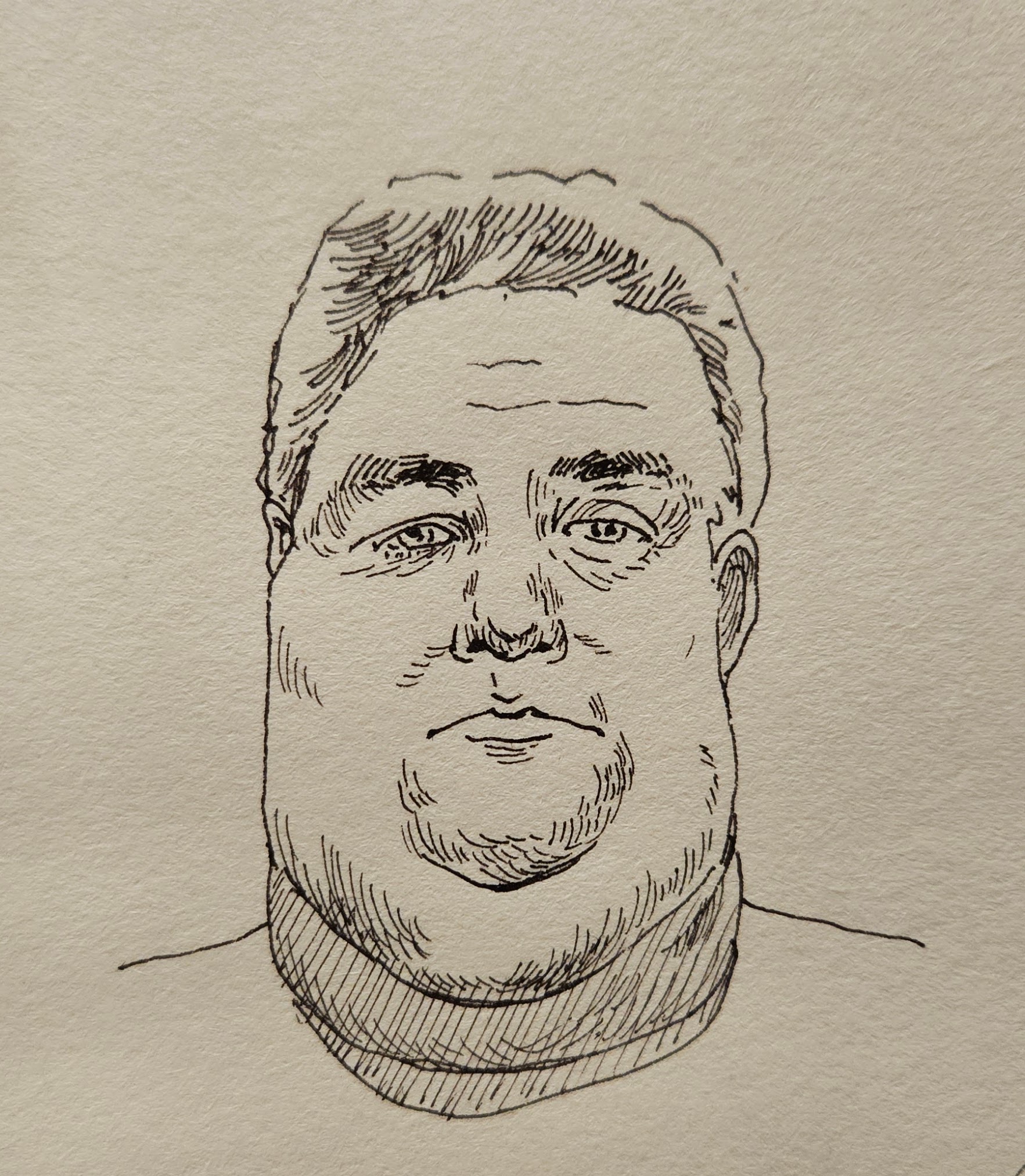 Pencil sketch portrait — commission preview stage