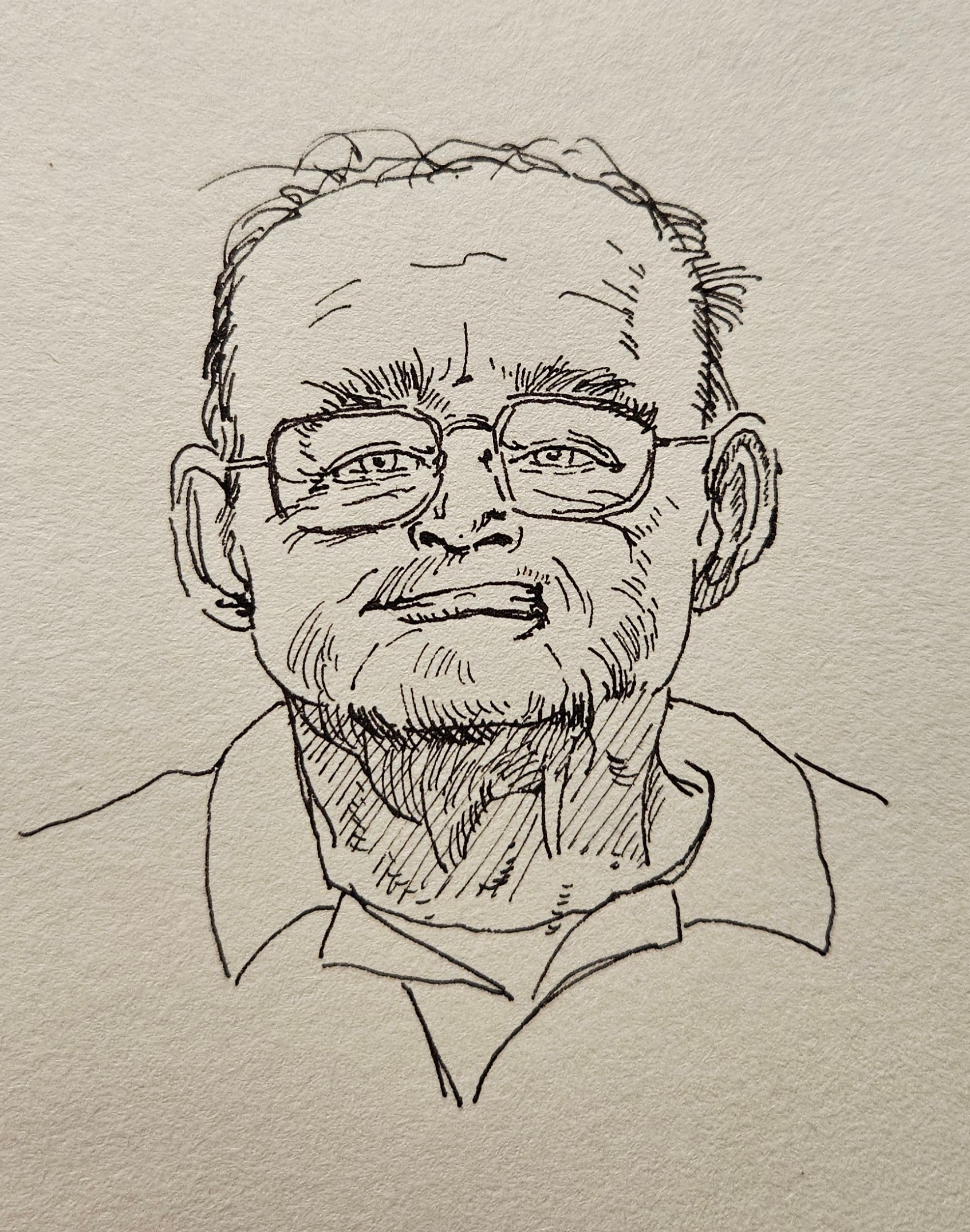 Pencil sketch portrait — commission preview stage