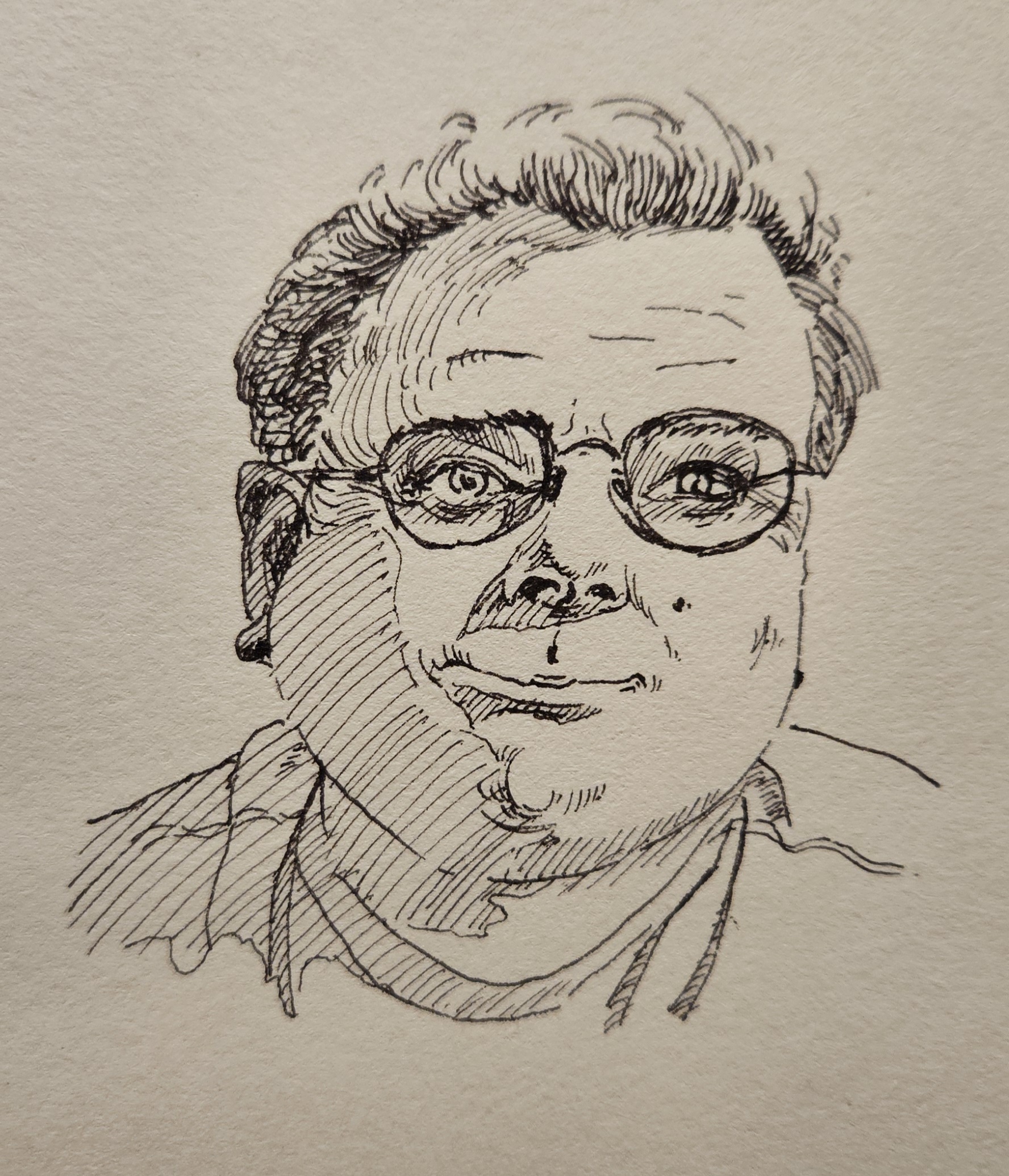 Pencil sketch portrait — commission preview stage