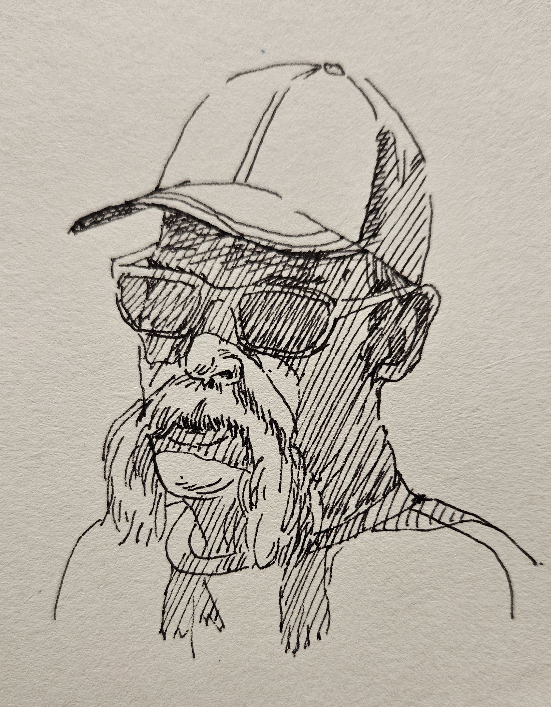 Pencil sketch portrait — commission preview stage