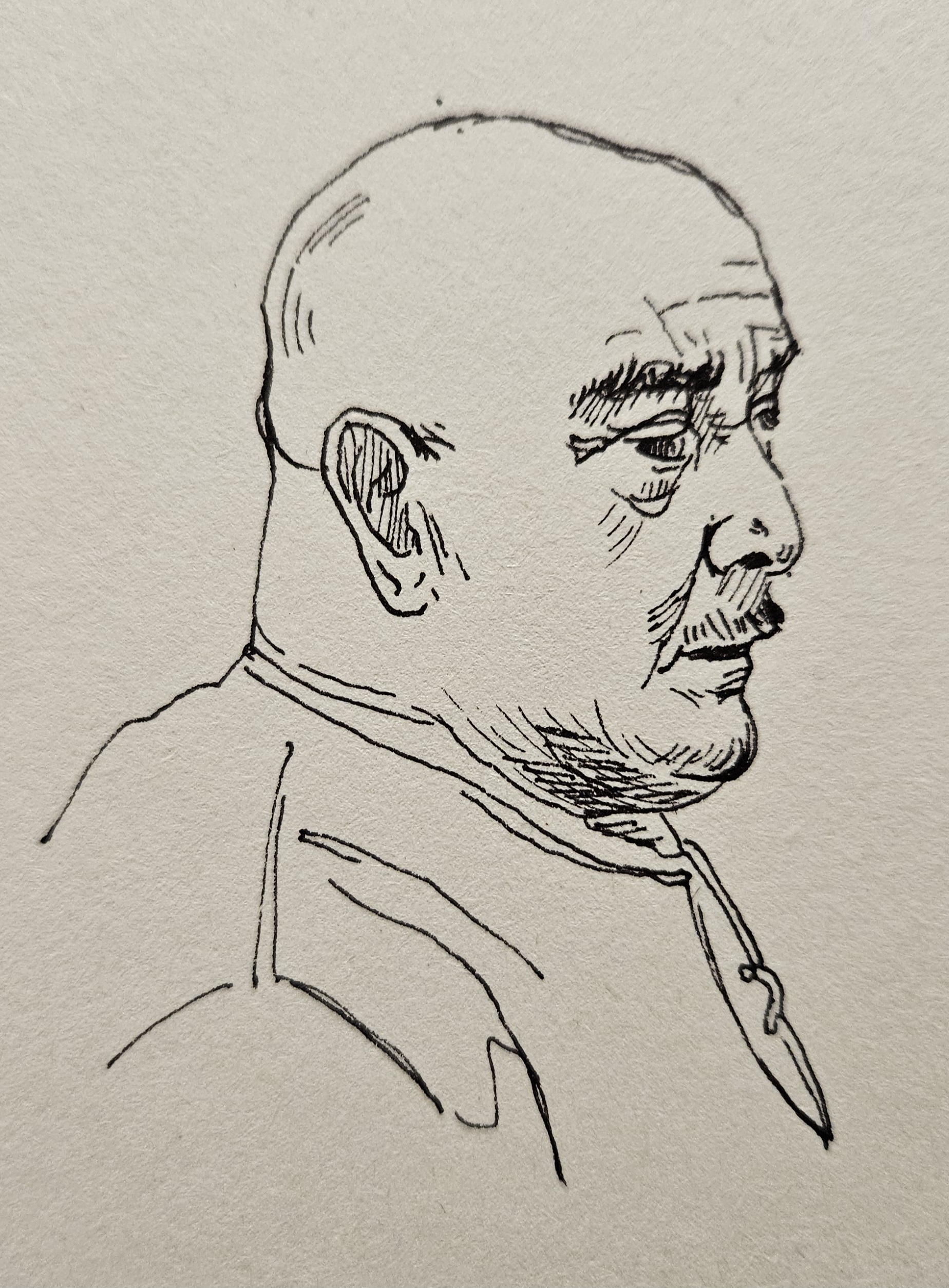 Pencil sketch portrait — commission preview stage
