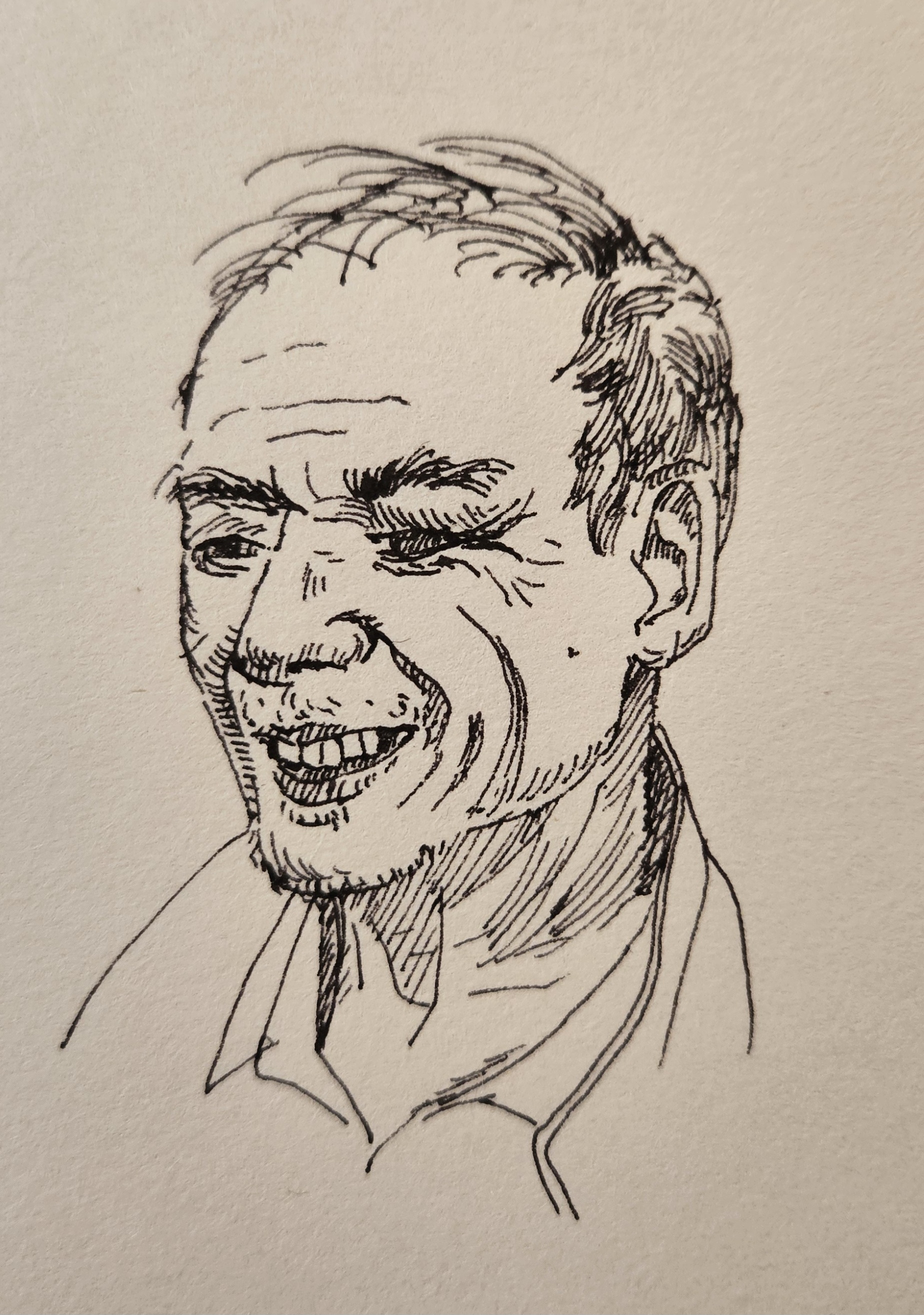 Pencil sketch portrait — commission preview stage