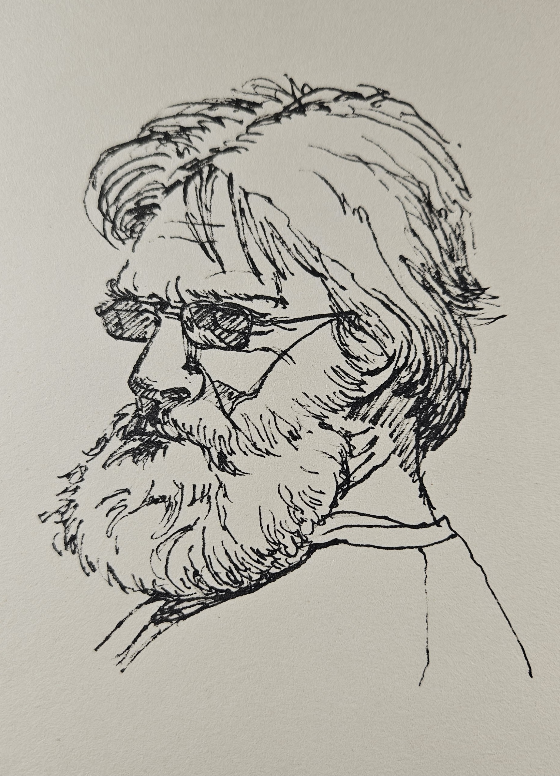 Pencil sketch portrait — commission preview stage