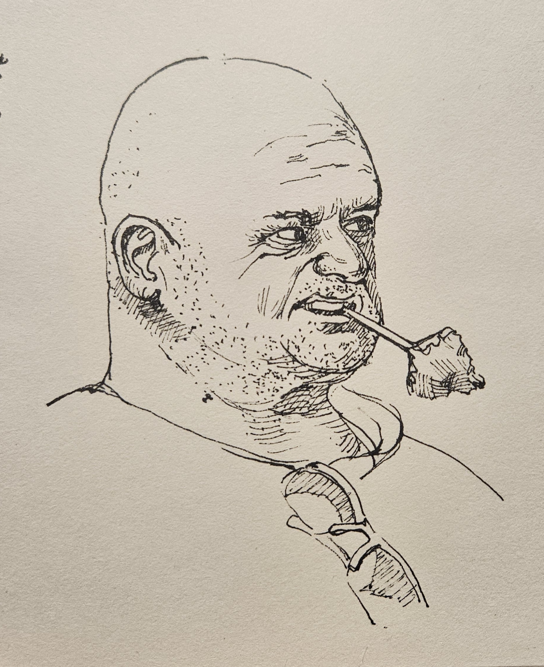 Pencil sketch portrait — commission preview stage