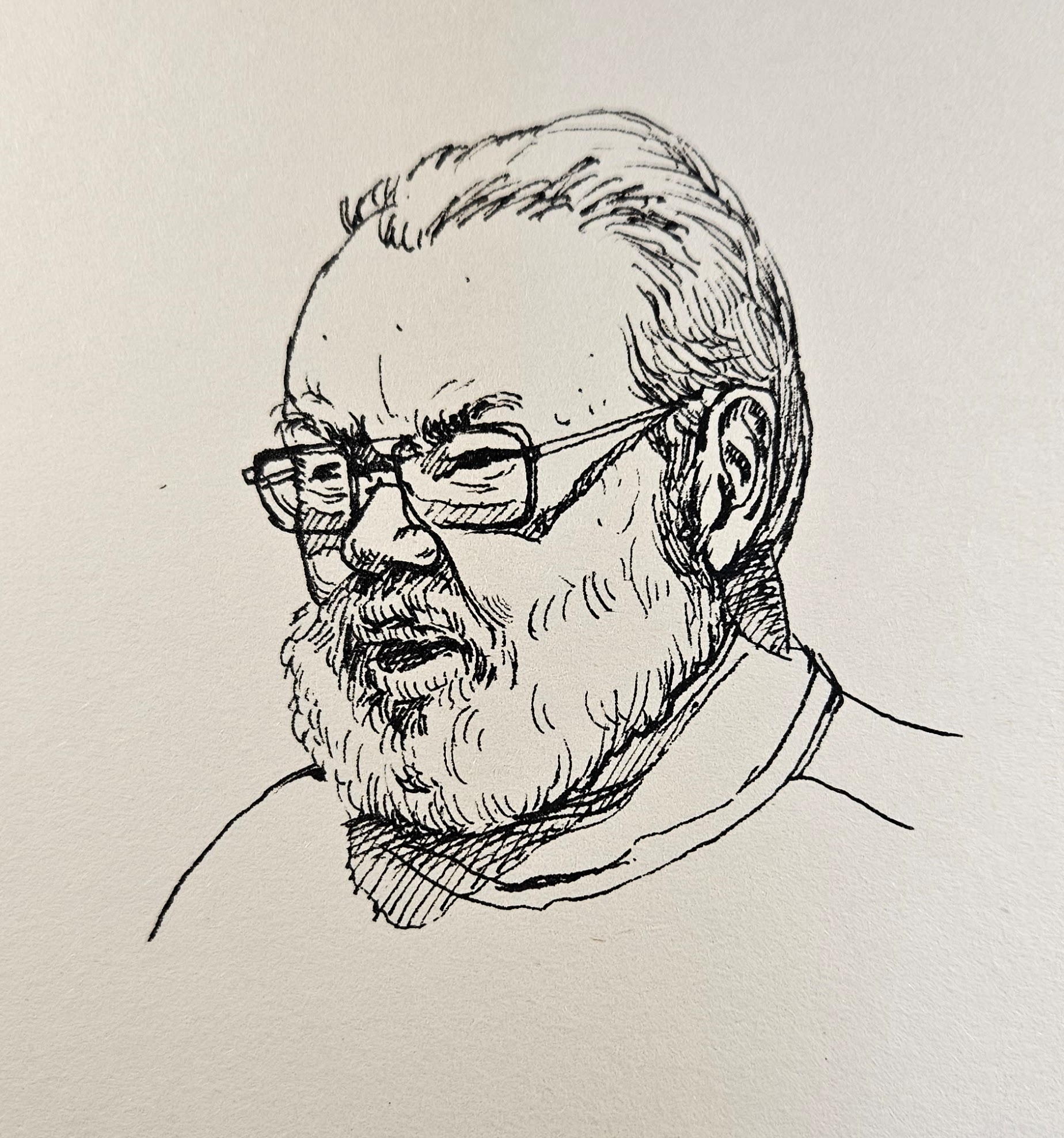 Pencil sketch portrait — commission preview stage