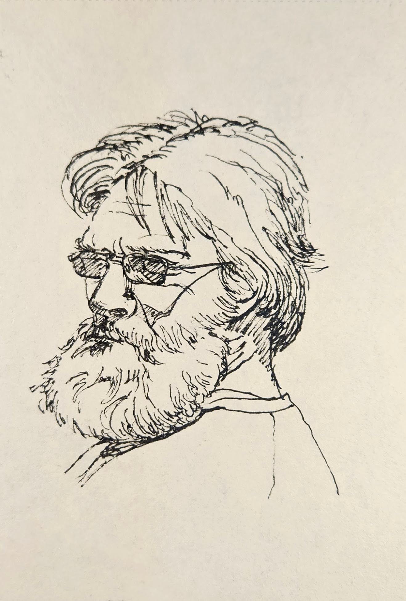 Pencil sketch portrait — commission preview stage